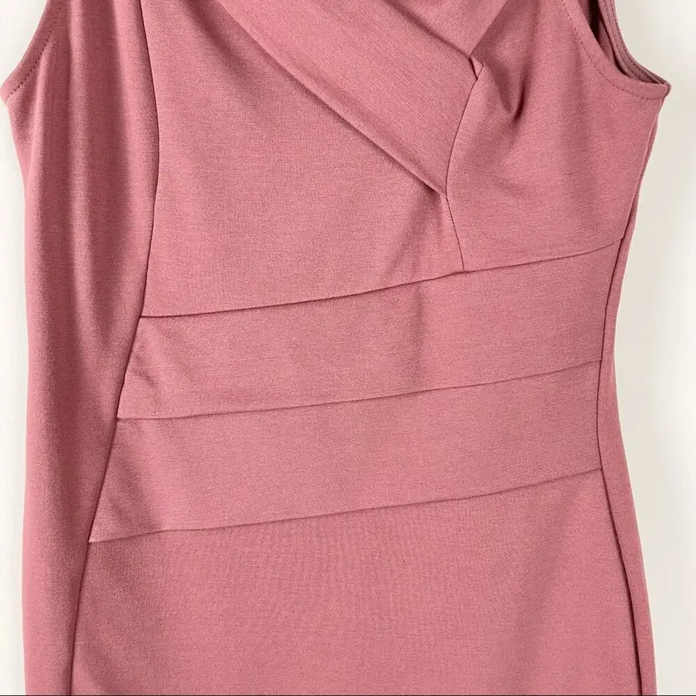 Fashion Nova mauve pink bandage bodycon stretchy slit midi dress medium - Picture 5 of 9